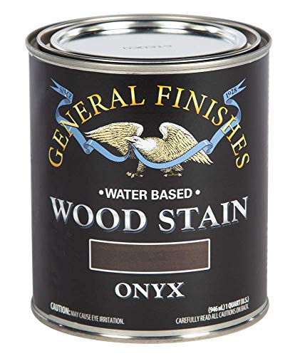 General Finishes Water Based Wood Stain, 1 Quart, Onyx - color: Onyx, size: 1 Quart