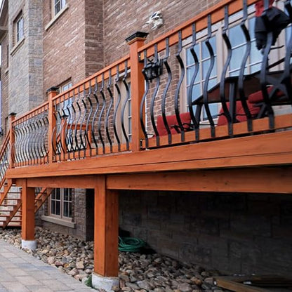 HZIU 61 Pack 32.25" Deck Balusters with Screws ，Iron Deck Railing - size: 32.25 Inch