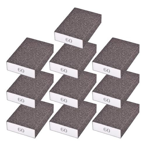 10Pcs 60Grit Sanding Sponges, Wet Dry Sanding Blocks - size: 60Grit