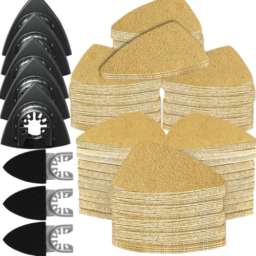 268Pcs Oscillating Multitool Sanding Pads Quick Release Sand Paper Kit