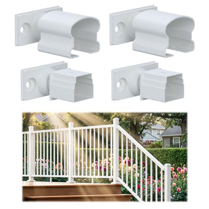 Egadis White Aluminum Adjustable Railing Bracket Connector with Drill Bit - color: The Bracket-Adjustable with Drill
