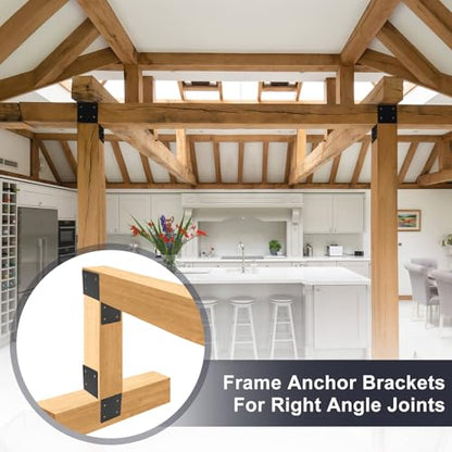 4-Pack 4x4 Deck Post Caps Tie Brackets, Base Anchor Mount for Wood - size: 4''X4'', style: Style 1