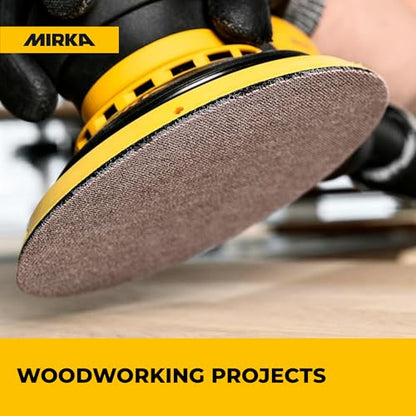 Mirka Abranet 5 Inch 320 Grit Mesh Sanding Discs, Hook and Loop, 50 Pack - size: Grit 320