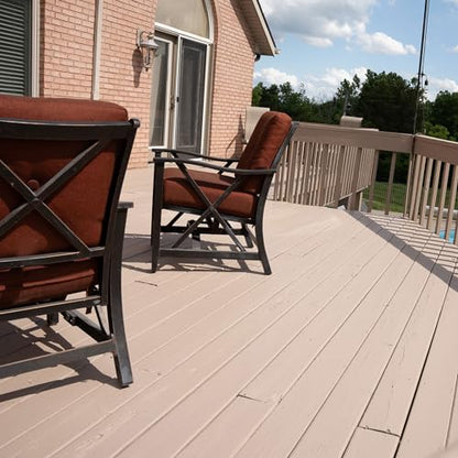 DEFY Solid Color Wood Stain TP-Solid - UV Resistant, Opaque, Fence Stain - Taupe, 1 Gallon - color: Taupe, size: 1 Gallon
