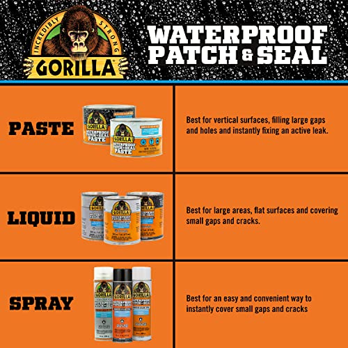 Gorilla Patch & Seal Liquid Rubber Waterproof Sealant, White, 32 oz - color: White, size: 1 - Pack