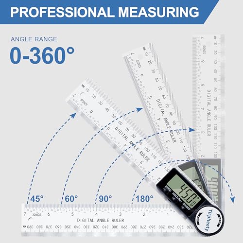 Digital Angle Finder Protractor, 7-Inch (200mm) Measuring Tool