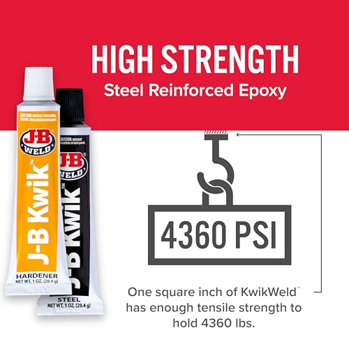 J-B Weld 8276 KwikWeld Quick Setting Steel Reinforced Epoxy - Dark Grey 2 oz - size: 2 oz