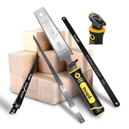 5-In-1 Multi-Blade Handsaw for Woodworking Tools (Japanese/Drywall/Hacksaw)