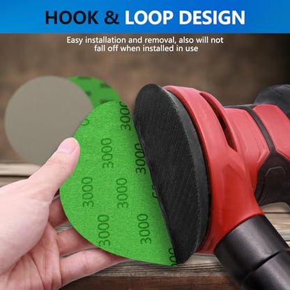 VIBRATITE 70PCS 5 Inch Hook & Loop Sanding Discs, 400-3000 Grit - size: 5 Inch (400-3000 Grit)