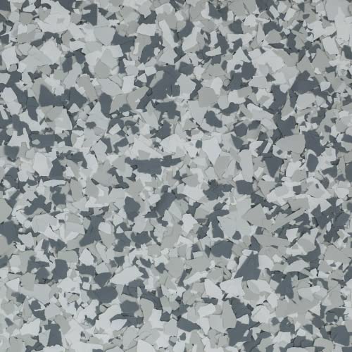 Colored Epoxies 40 LB Decorative Vinyl Flakes for Epoxy Garage Floors - color: Gravel Flake