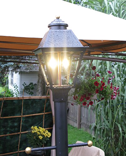 Post Lantern Gas Lamp Conversion Kit | Convert A Gas Light to Dusk-to-Dawn LED Bulbs
