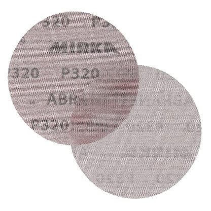 Mirka Abranet 5 Inch 320 Grit Mesh Sanding Discs, Hook and Loop, 10 Pack - size: Grit 320