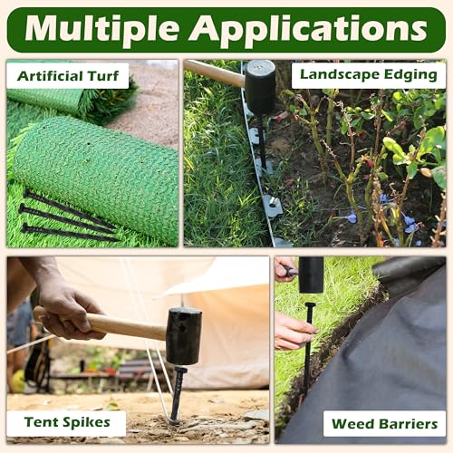 Gardzen 30 pcs Landscape Edging Anchoring Spikes - size: 30 pcs