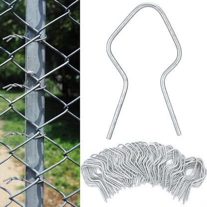 Hicarer 400 Pcs T Post Metal Wire Fence Clips, 11 Gauge Steel Fence Ties - size: 11 Gauge