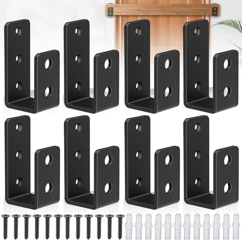 2x4 Door Barricade Brackets, 3mm Door Reinforcement Security Brackets(8PCS) - size: 3mm 8PCS
