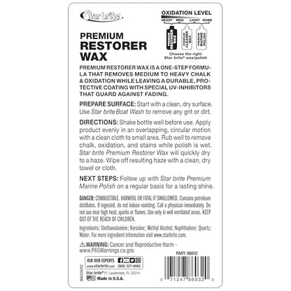 STAR BRITE Premium Restorer Wax for Medium to Heavy Oxidation - style: 32 Ounce