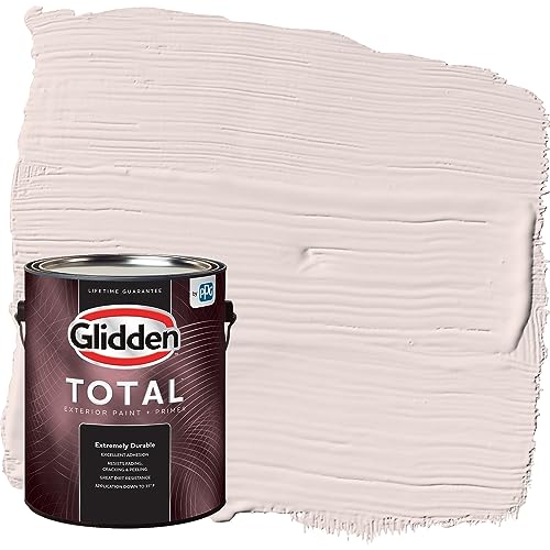 Glidden Total Exterior Paint & Primer All-in-One, Sea Anemone/Pink, Semi-Gloss, 1 Gallon - color: Sea Anemone, size: 128 Fl Oz (Pack of 1)