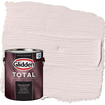 Glidden Total Exterior Paint & Primer All-in-One, Sea Anemone/Pink, Semi-Gloss, 1 Gallon - color: Sea Anemone, size: 128 Fl Oz (Pack of 1)