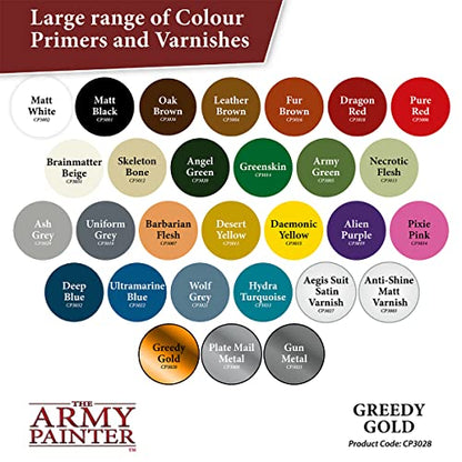 The Army Painter, Colour Primer Greedy Gold, 400 ml acrylic spray - color: Greedy Gold