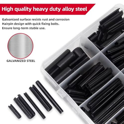 326PCS SAE Roll Pin Set(24 Sizes ) - size: 326 pieces SAE Roll Pins