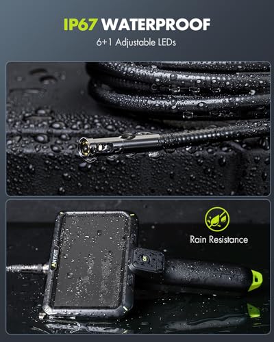 Anykit Endoscope Camera with Light, Dual Lens Endoscope 1080P