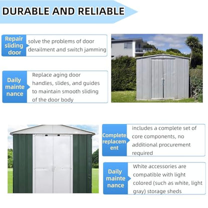 DK100-A Sliding Shed Door Tune-Up Kit for Arrow Shed Doors - color: White