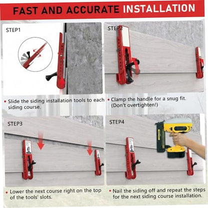 2Pcs Siding Tools, Adjustable Siding Installation Tools for 5/16 Inch Fiber Cement Boards, Lap Tool Gauge Mounting Kit Installation