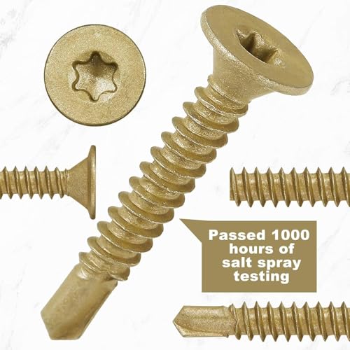 Yaocom #10-16 x 1-1/4" Wood to Metal Self Drilling Screws, 11 lb, 1575 Pcs - size: 11 lb