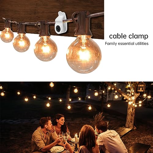 GEZIDEA String Light Hanger Hooks, Screw in Hooks for Hanging Christmas Lights, White, 50 Pack (Big) - color: White, size: Big