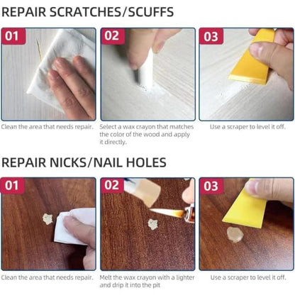 Kenbry Wood Filler Stick Warm White, Wax Fill Stick for Wood Repair