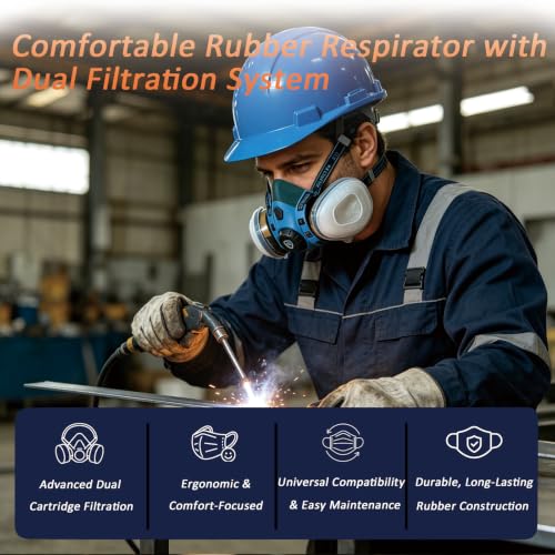 Reusable Half Face Respirator Mask with Filters