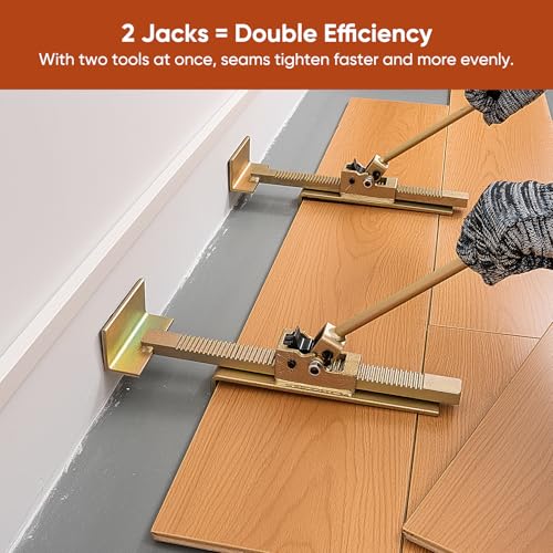 Hardwood Flooring Jacks 2PCS with Scratch-Resistant Felt Pads