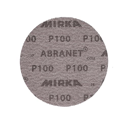 Mirka Abranet 6 Inch 100 Grit Mesh Sanding Discs, Hook and Loop, 10 Pack - size: 100