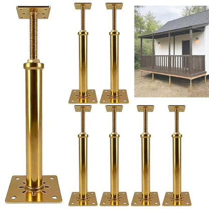 6 PCS House Floor Jacks Post Pole for Leveling, 12" - 16.5" Height Range, 6 ton Min and Max Height Capacity, House Floor Jacks Post Pole for Leveling