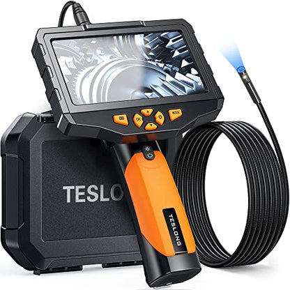 Teslong 5'' Dual Lens Borescope Camera for Wall & Engine Inspection - size: 10FT