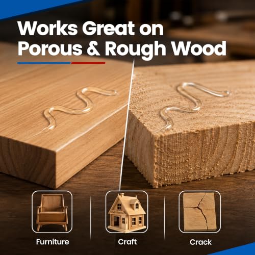 Gap Fill Wood Super Glue 2 oz, Heavy Duty Thick CA Glue for Woodworking - size: 2 oz