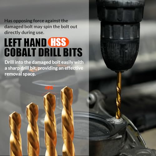 Damaged Screw Extractor Set 55 Pcs,Left Handed Drill Bit Screw Extractor - size: 55PCS