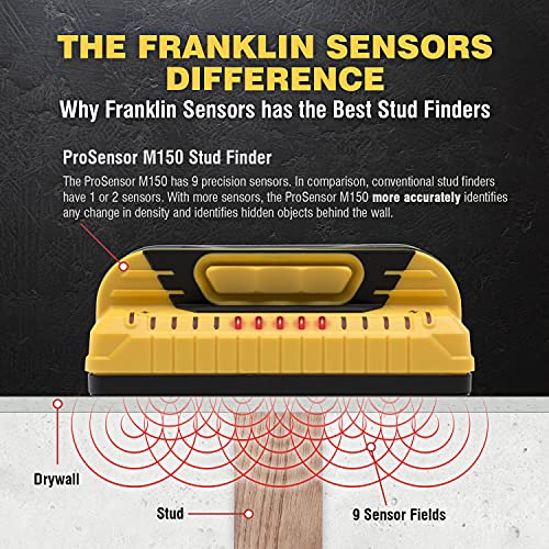 Franklin Sensors ProSensor M150/X990 9-Sensor Stud Finder, AC Wire Warning