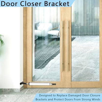 Reinforced Storm Door Closer Bracket, Screen Door Closer Replacement Part, Compatible with Andersen, Emco, Larson,Pella,40201 Door Repair Kit, for Wind Protection and Protecting Doors (Black) - style: Black