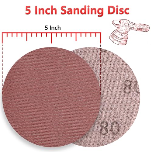 50 Pcs 5 Inch Mesh Sanding Disc Assortment for Random Orbital Sander - style: 5 Inch