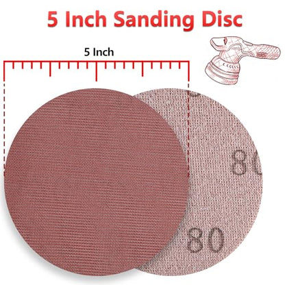 50 Pcs 5 Inch Mesh Sanding Disc Assortment for Random Orbital Sander - style: 5 Inch