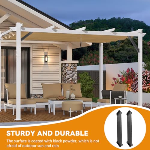 45 Degree Angle Support Bracket，Pergola Kit Heavy Duty Connectors，Wooden Post and Beam Angle Support Bracket is Suitable for Supporting pavilions, Cabins, terraces, Stairs (4-pcs) - size: 4-pcs