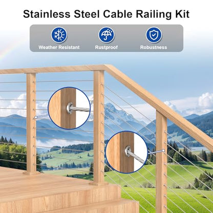 BLIKA 60Pack Cable Railing Adhesive Sleeves for Deck Stair Railings Posts - size: Silver