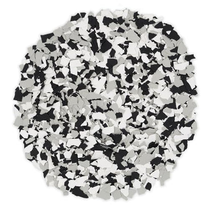 Epoxy Floor Kit for Concrete, 300-400 ft², Medium Gray with Domino Flake - size: 300-400 ft², style: Medium Gray with Domino Flake