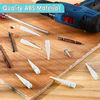 10 Pcs Wood Anchor, Fix Stripped Wood Screw Holes, White - color: White