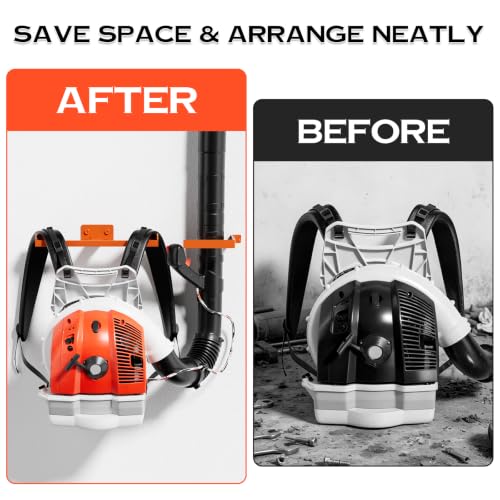 Backpack Leaf Blower Hanger with Tube Hook, Orange - color: Orange 1 Pack