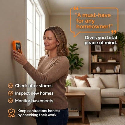 Mutt Tools Moisture Meter for Drywall Walls Pinless Wood Detector