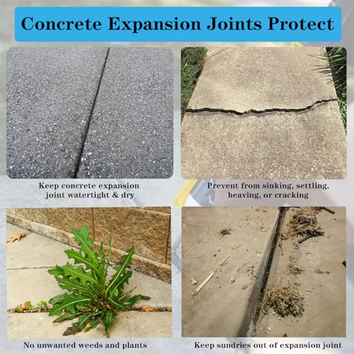 Concrete Expansion Joint Strips Filler Rubber Seal Crack Repair - size: 3/8" Wide, 20Ft Long