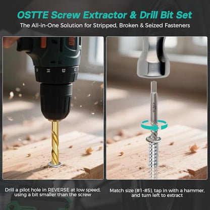 Bolt Extractor Kit & Screw Extractor Set, 40 Pcs - size: 40 Piece