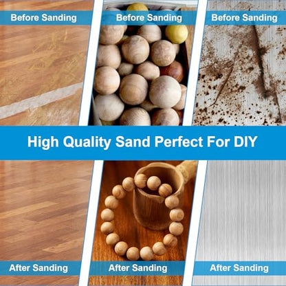 55Pcs Mouse Detail Sander Sandpaper, 5 Hole Triangle Sanding Pads